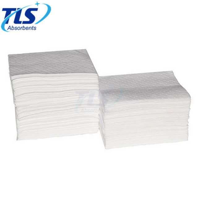 Industrial Perforated White Absorbent Pads For Oil Spills from China manufacturer TLS Absorbents